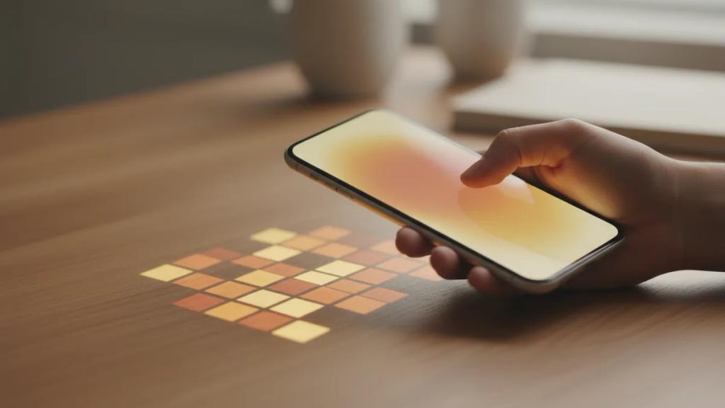 A phone camera pointed at a QR code on a laptop screen during eSIM setup