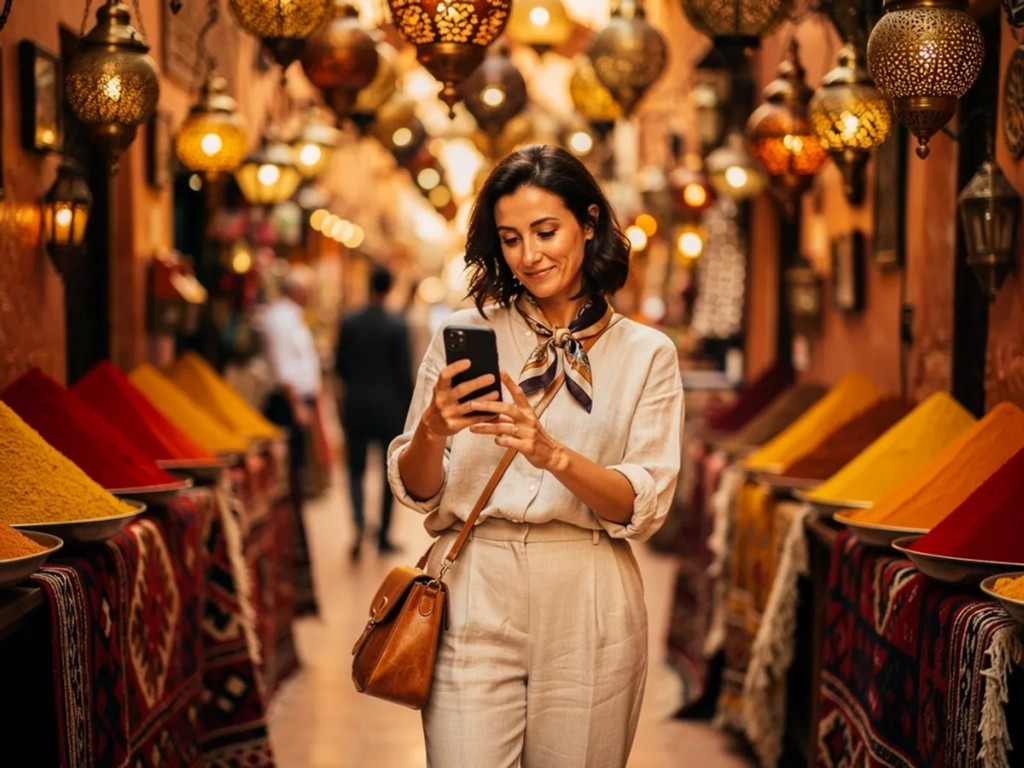 Voyageurs utilisant une eSIM pour les données mobiles à l'étranger