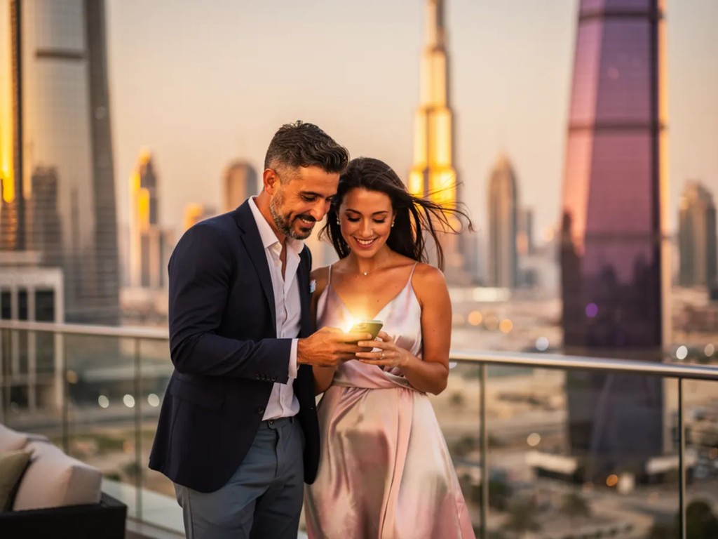 Viaggiatori che usano eSIM per dati mobili all'estero