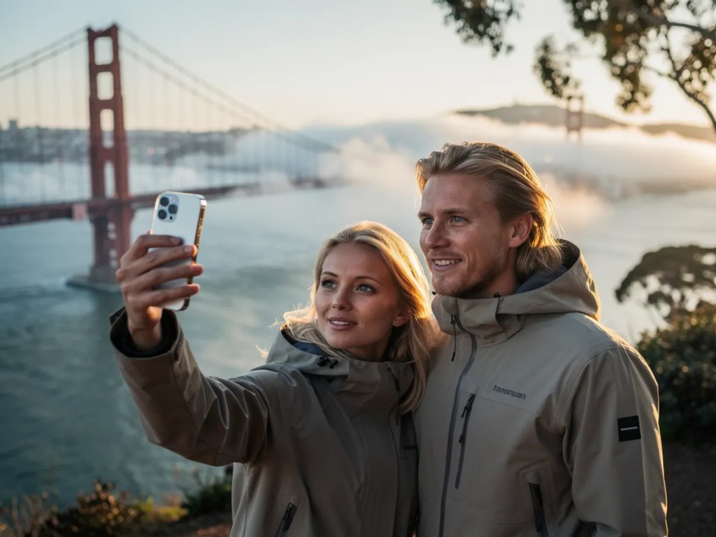 Resenärer som använder eSIM för mobildata utomlands